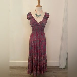 Made in India silky boho maxi dress